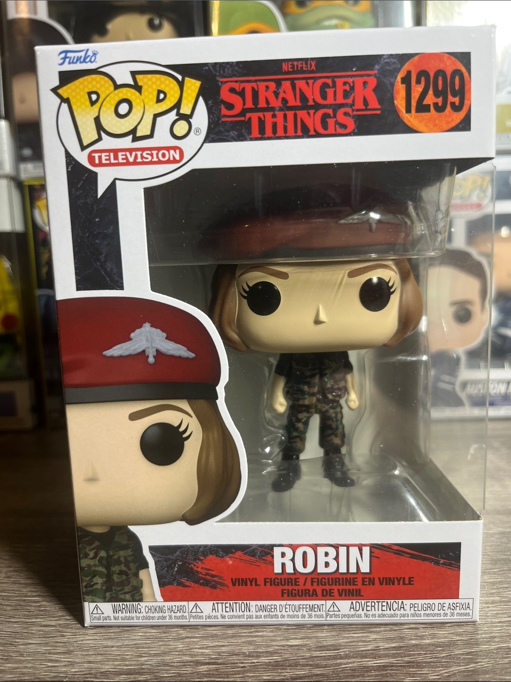 Funko Pop! Television Stranger Things Robin in Red Beret and Camo Outfit
